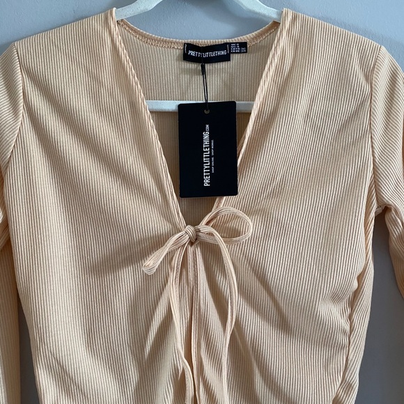 PLT Ribbed Front Tie Top - Picture 3 of 6